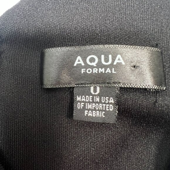 Aqua Pleated Shimmer Gown Black Silver Purple Metallic Maxi Dress Sleeveless 0 - Picture 8 of 15